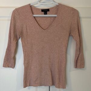 Atmosphere Pink Ribbed Knit Top